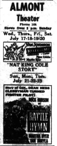 Almont Theatre - 17 July 1957 Ad (newer photo)
